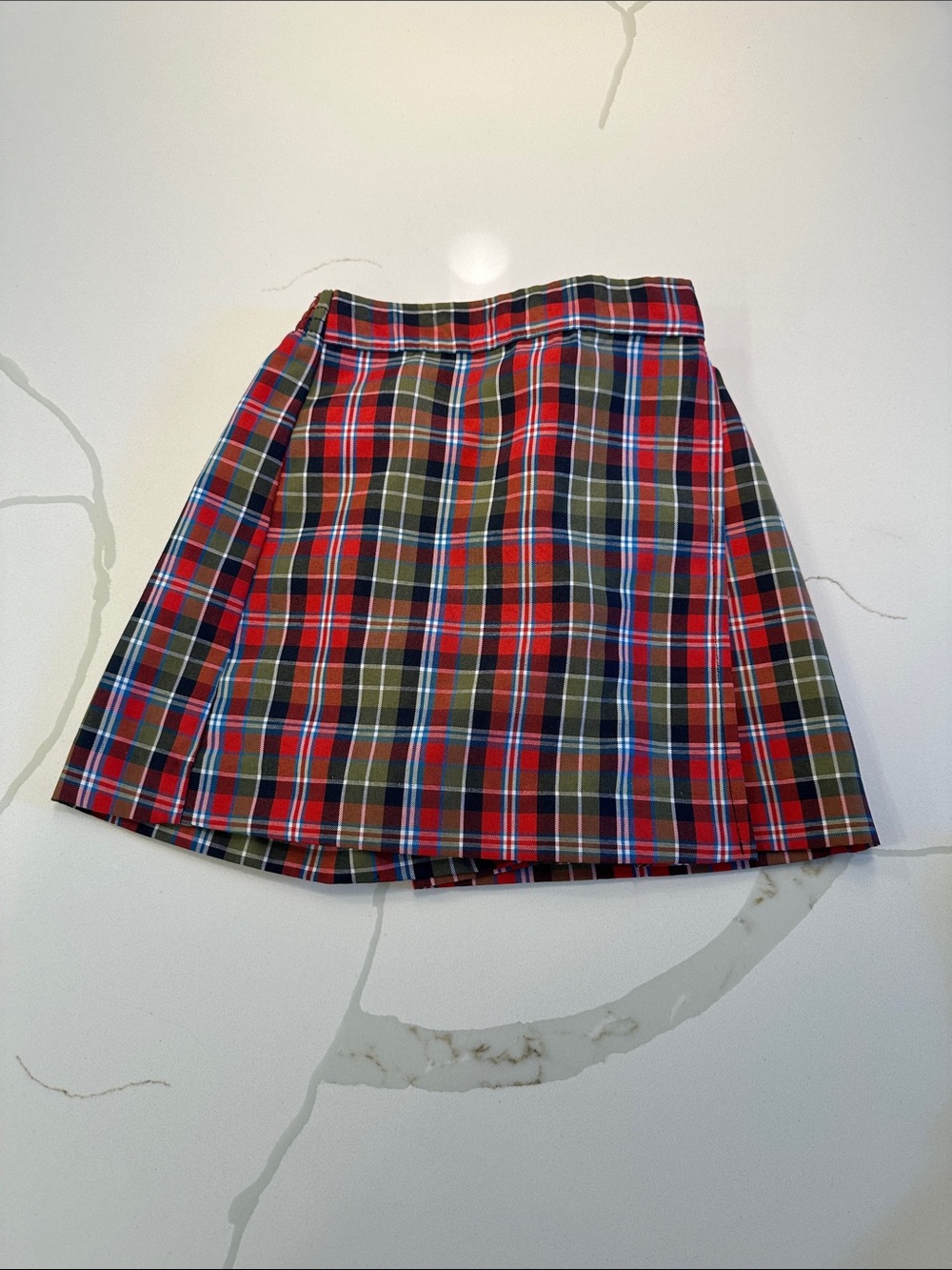 NWOT Dennis Primrose School uniform skort Macbeth plaid girls size 4 red green